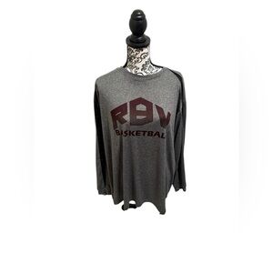 Kirksey 43 Gray Long Sleeve Basketball Graphic Tee